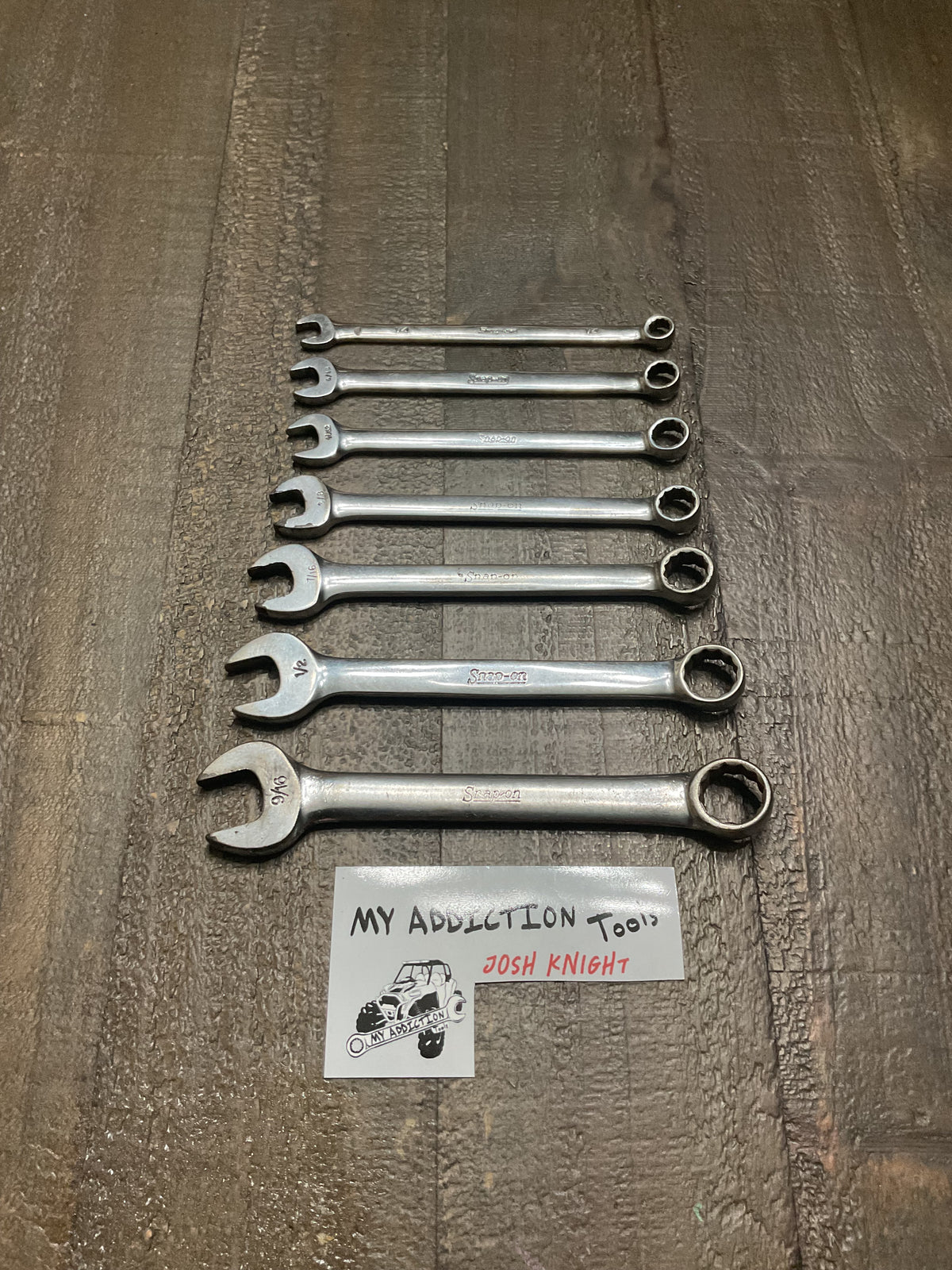 Snap on 7 piece SAE stubby wrench set all wrenches work as they should