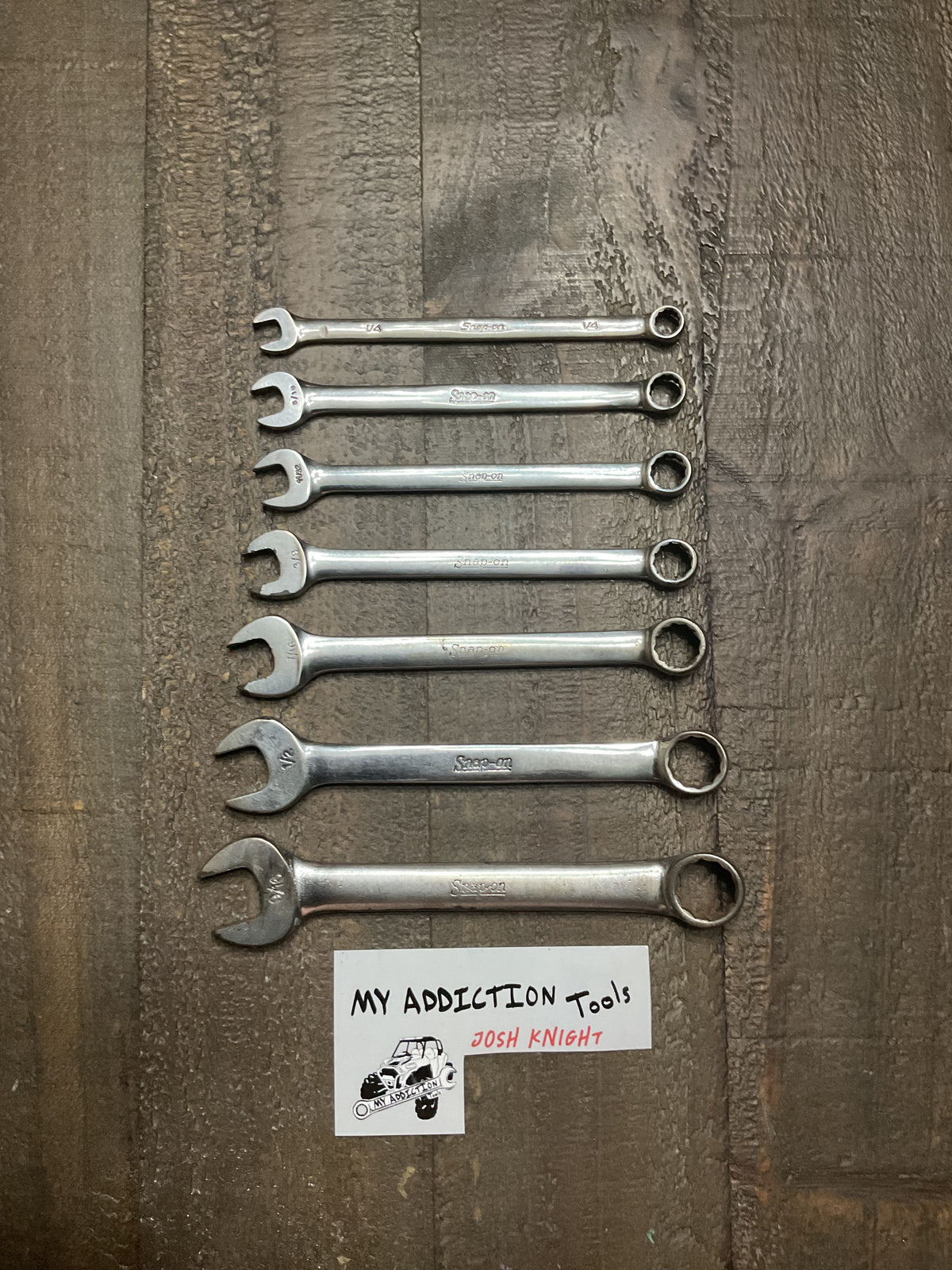 Snap on 7 piece SAE stubby wrench set all wrenches work as they should
