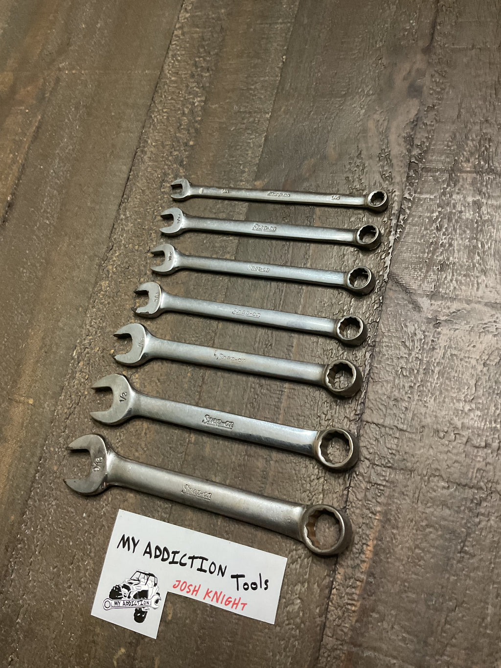 Snap on 7 piece SAE stubby wrench set all wrenches work as they should