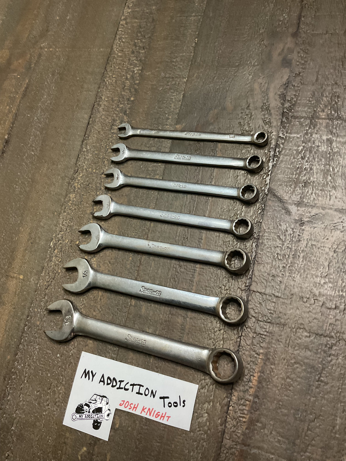 Snap on 7 piece SAE stubby wrench set all wrenches work as they should