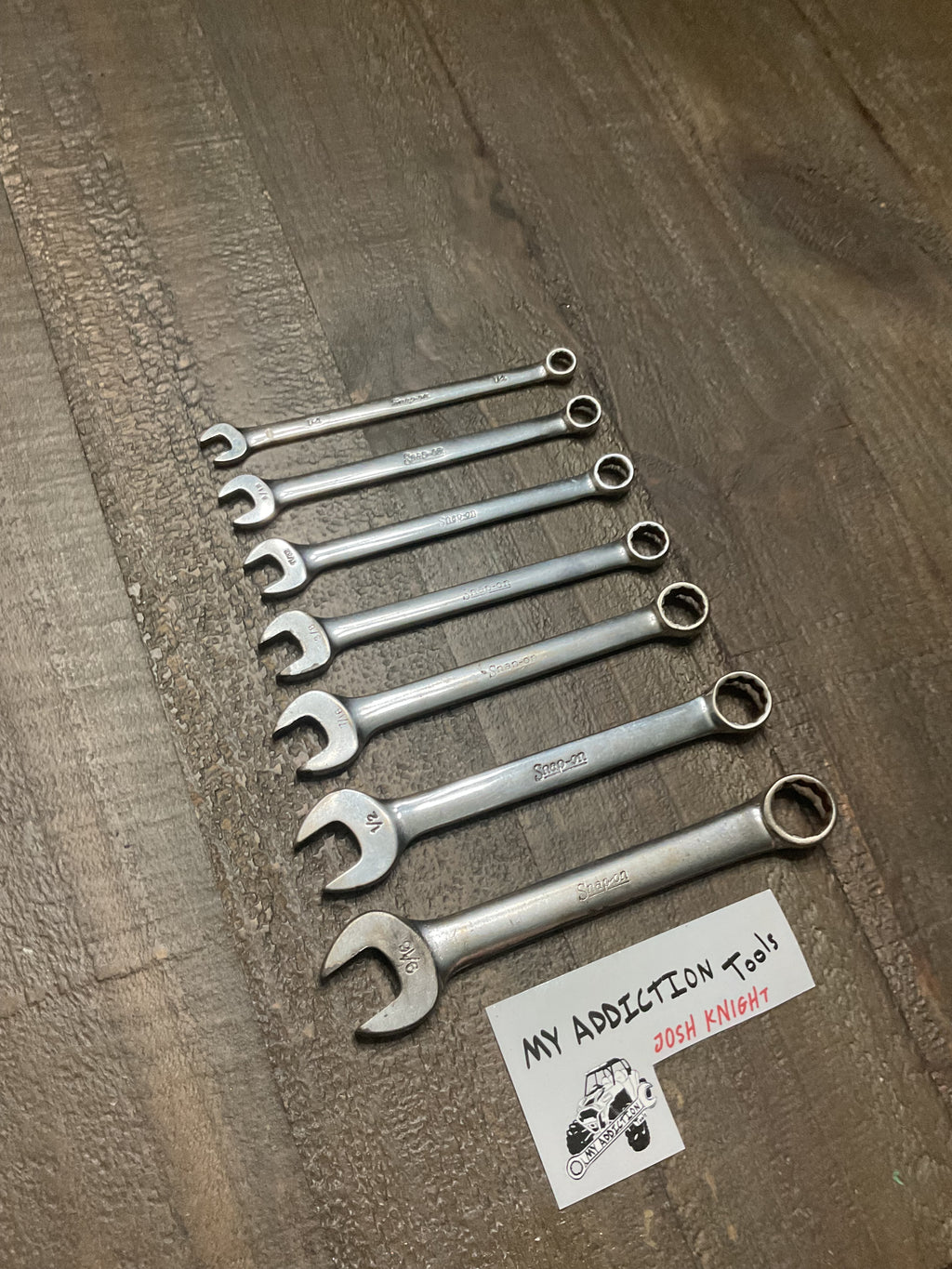Snap on 7 piece SAE stubby wrench set all wrenches work as they should