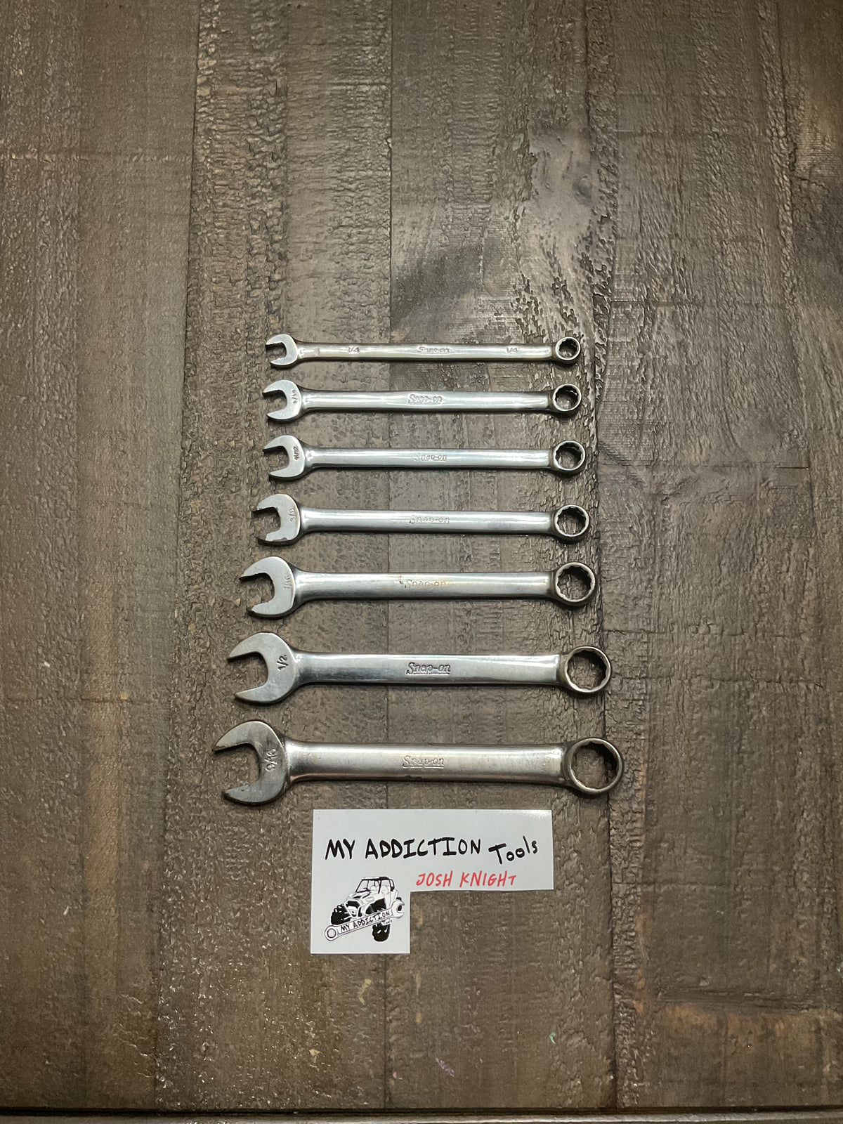 Snap on 7 piece SAE stubby wrench set all wrenches work as they should
