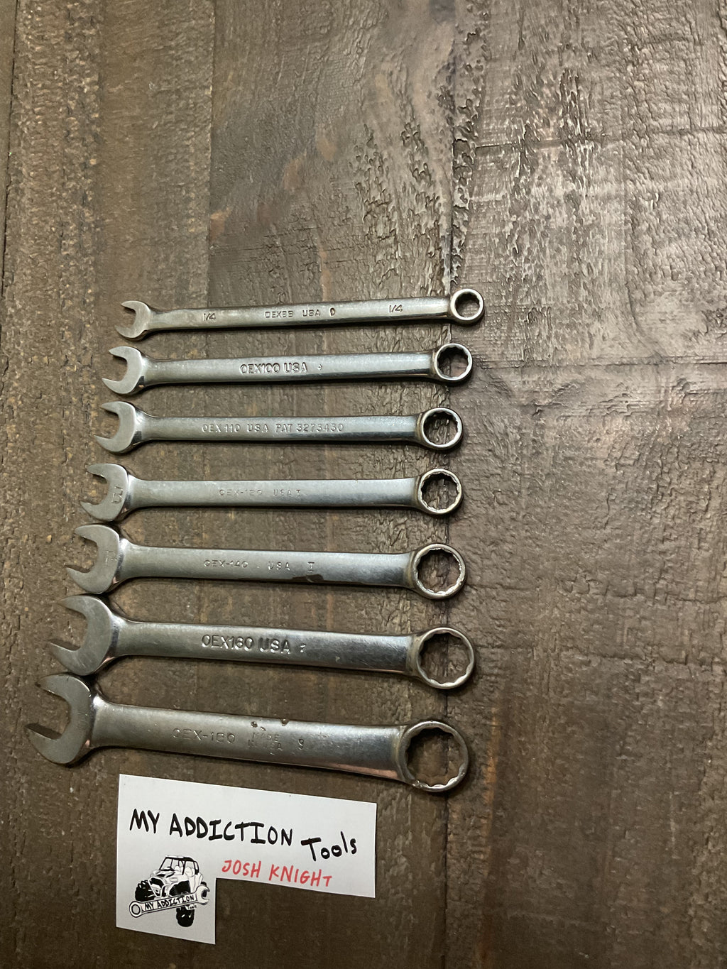 Snap on 7 piece SAE stubby wrench set all wrenches work as they should
