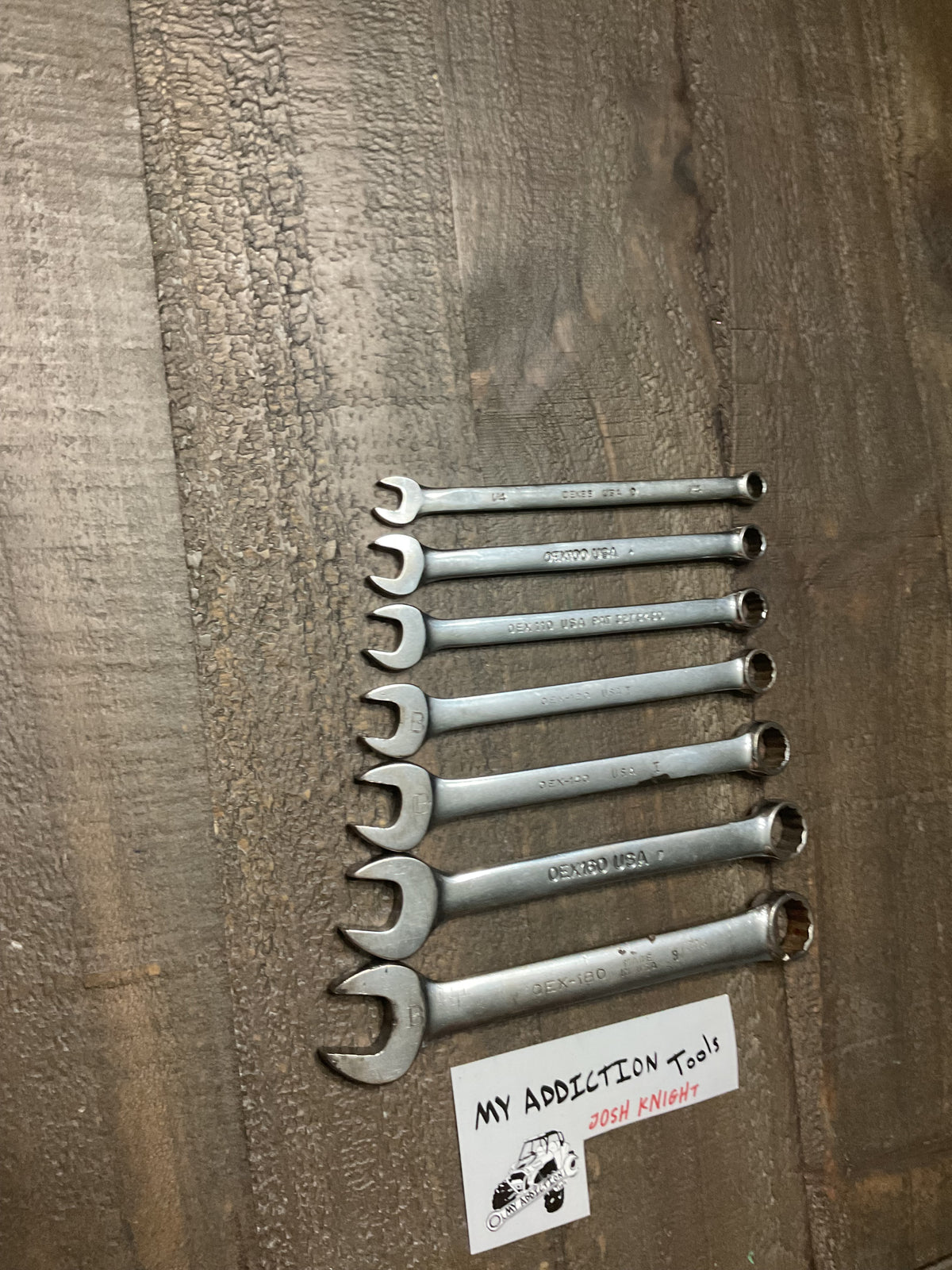 Snap on 7 piece SAE stubby wrench set all wrenches work as they should