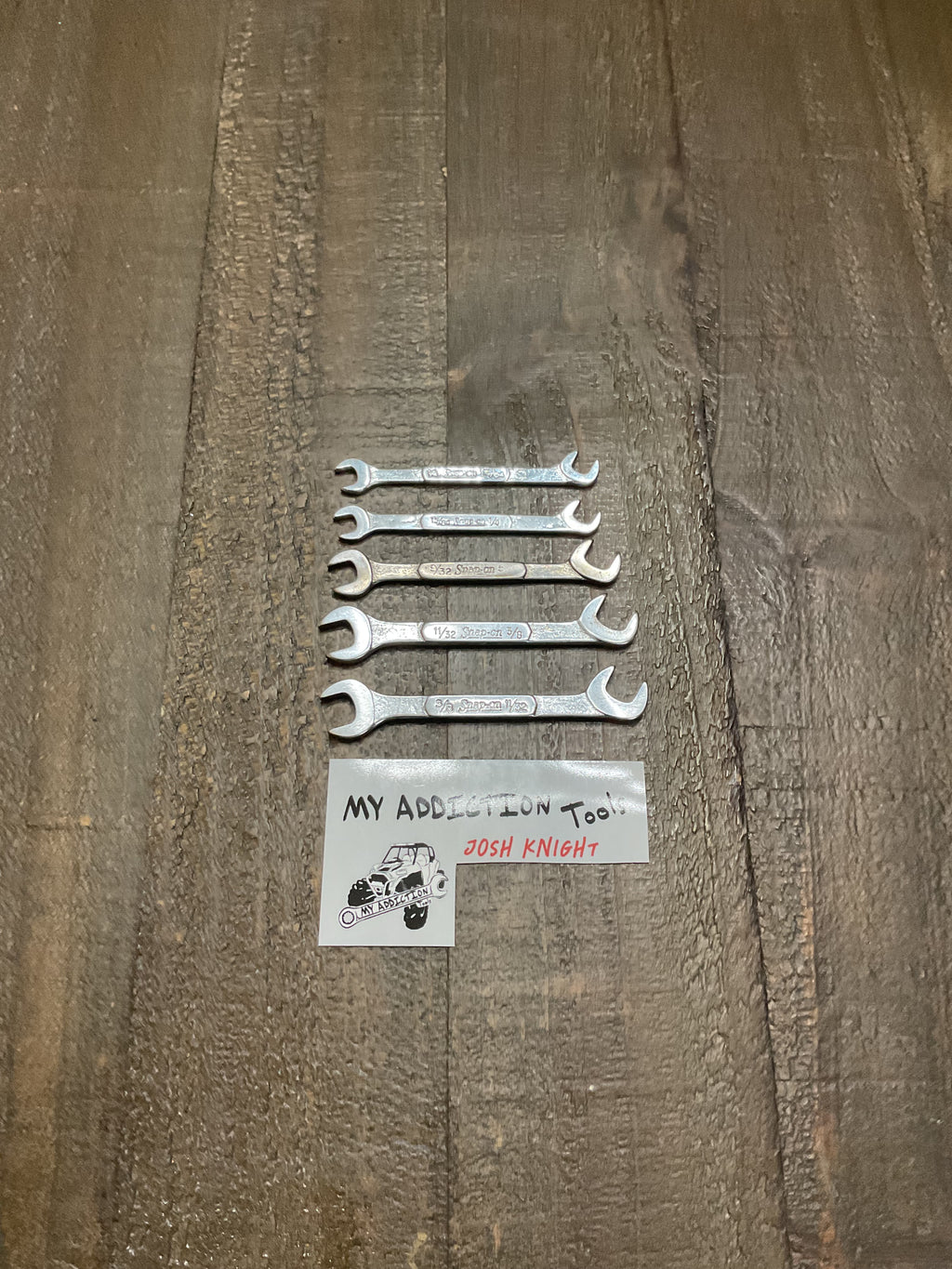Snap on 5 piece ignition wrench set no owner markings great working condition