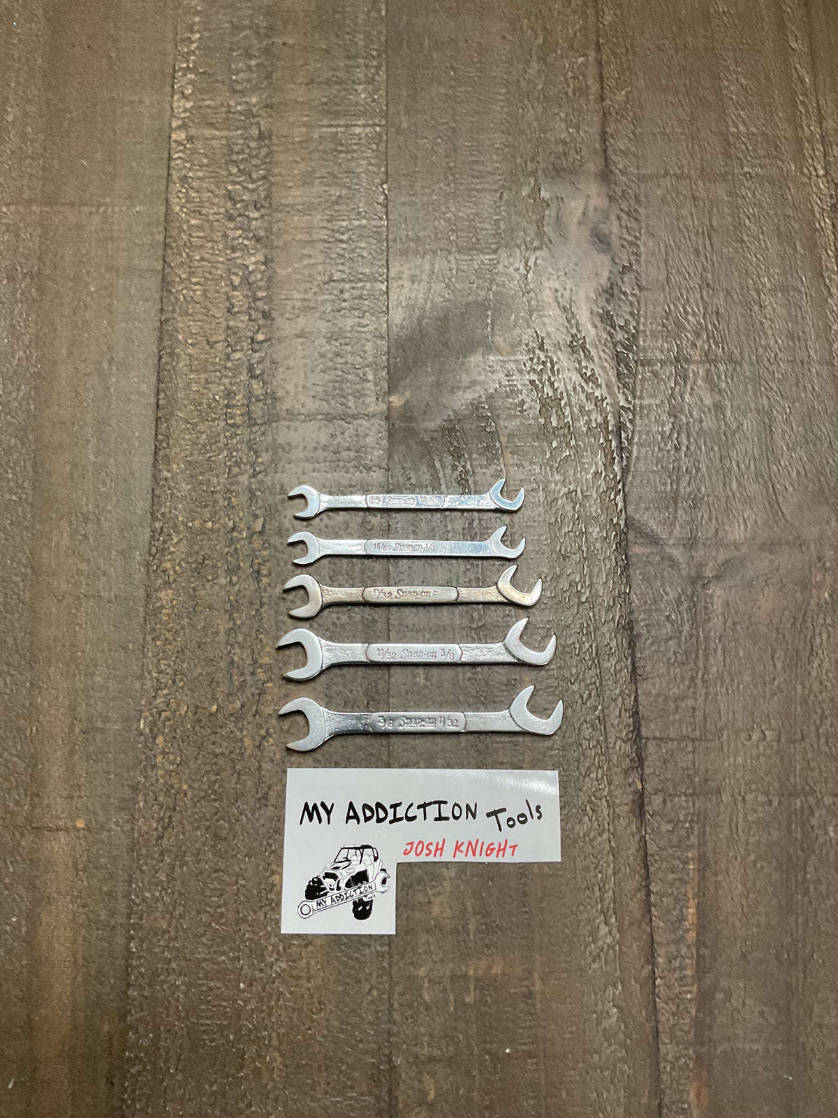 Snap on 5 piece ignition wrench set no owner markings great working condition