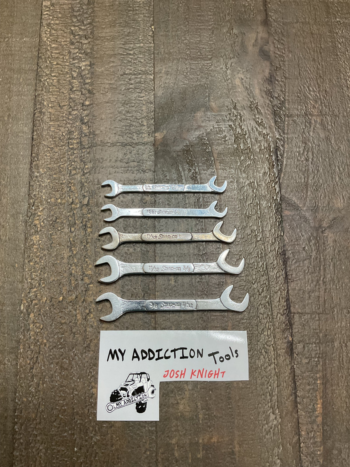 Snap on 5 piece ignition wrench set no owner markings great working condition