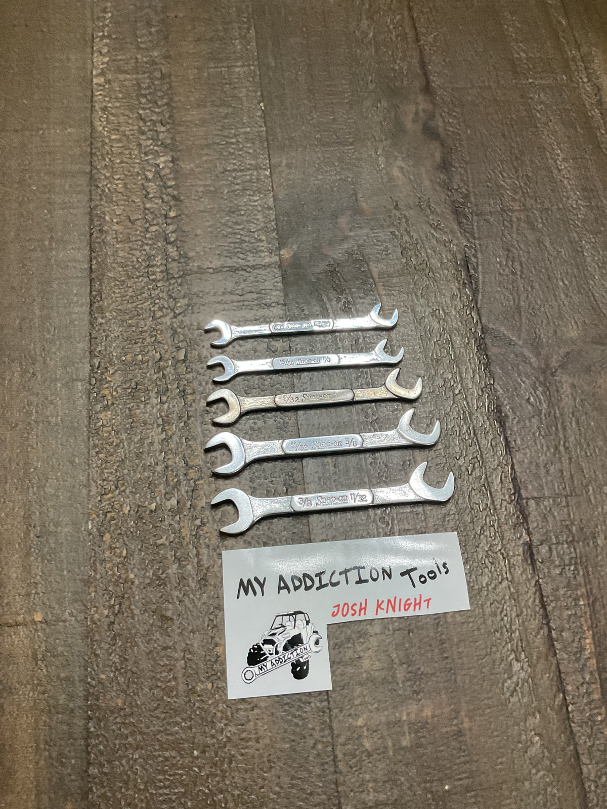 Snap on 5 piece ignition wrench set no owner markings great working condition